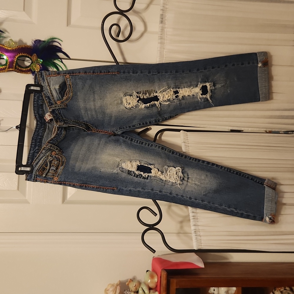 True Religion cuffed jeans